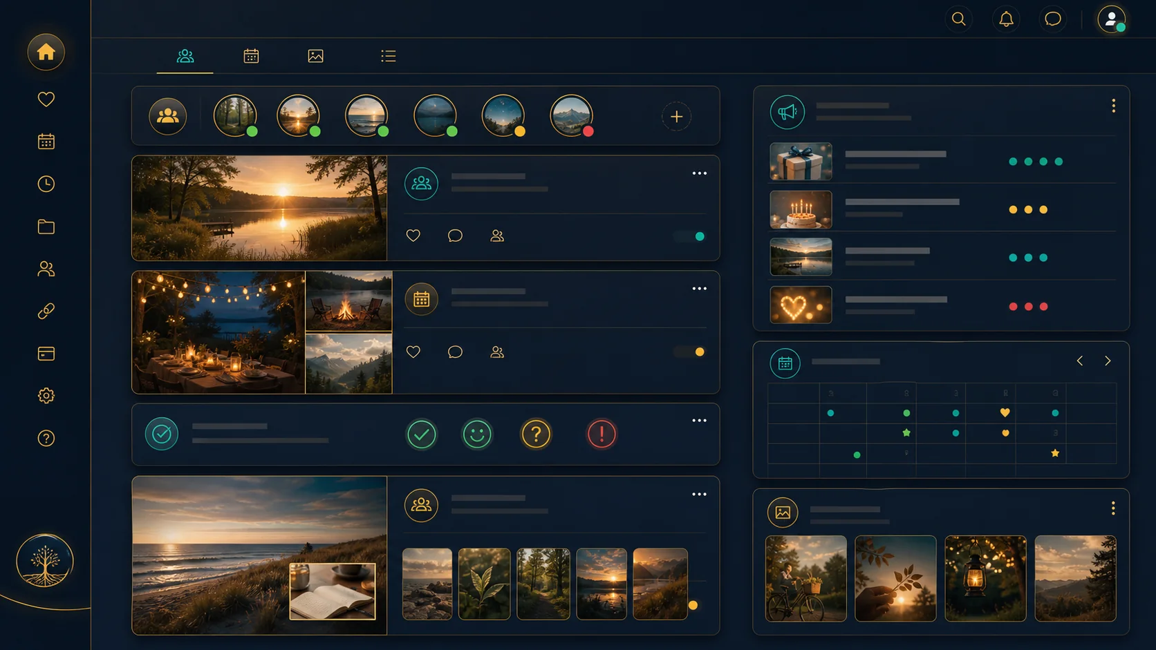 Rooted Family News dashboard